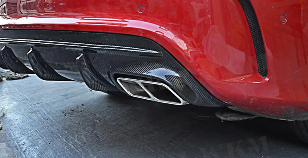 CLA Class Carbon Fiber Rear Lip Diffuser Spoiler For Mercedes Benz W117 CLA 180 200 250 260 CLA45 AMG Sport 2013 -2018 Gloss