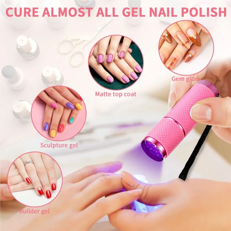 Mini Flashlight UV Lamp Portable Salon Quick Dry USB Nail Dryer Machine Home Phototherapy Tools Rechargeable LED Lamp Gel Polish