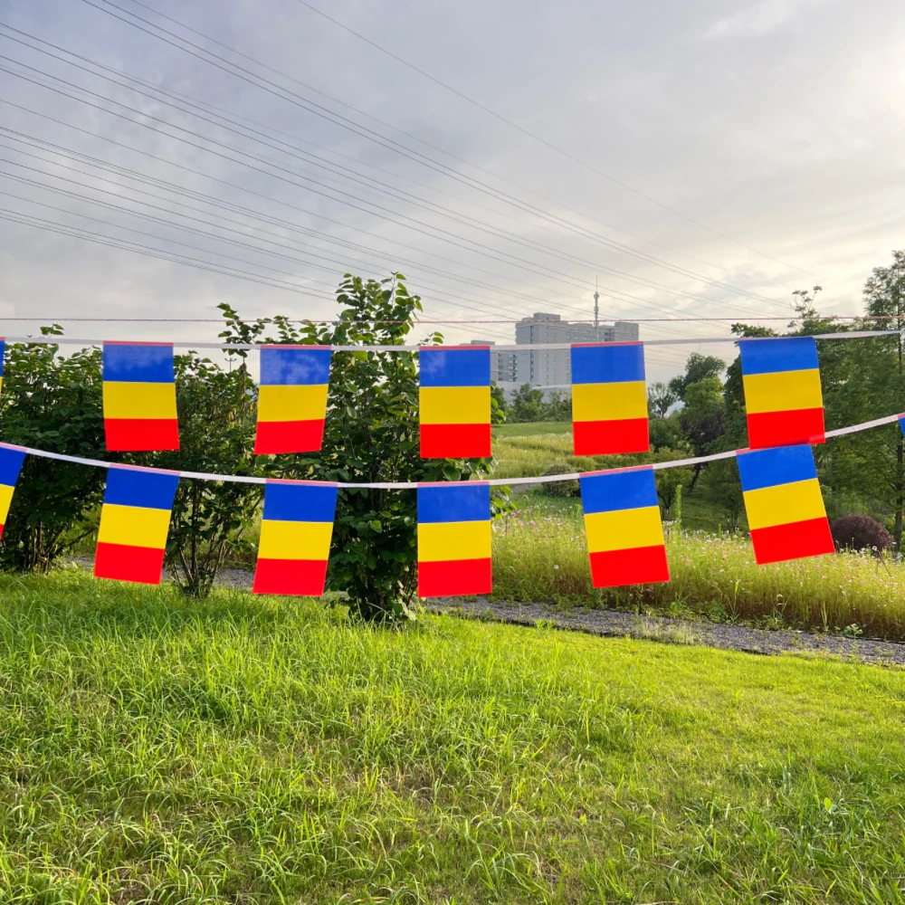 20pcs/set Romania Flag bunting flags Pennant String Romania Flag  Buntings Festival Party Holiday