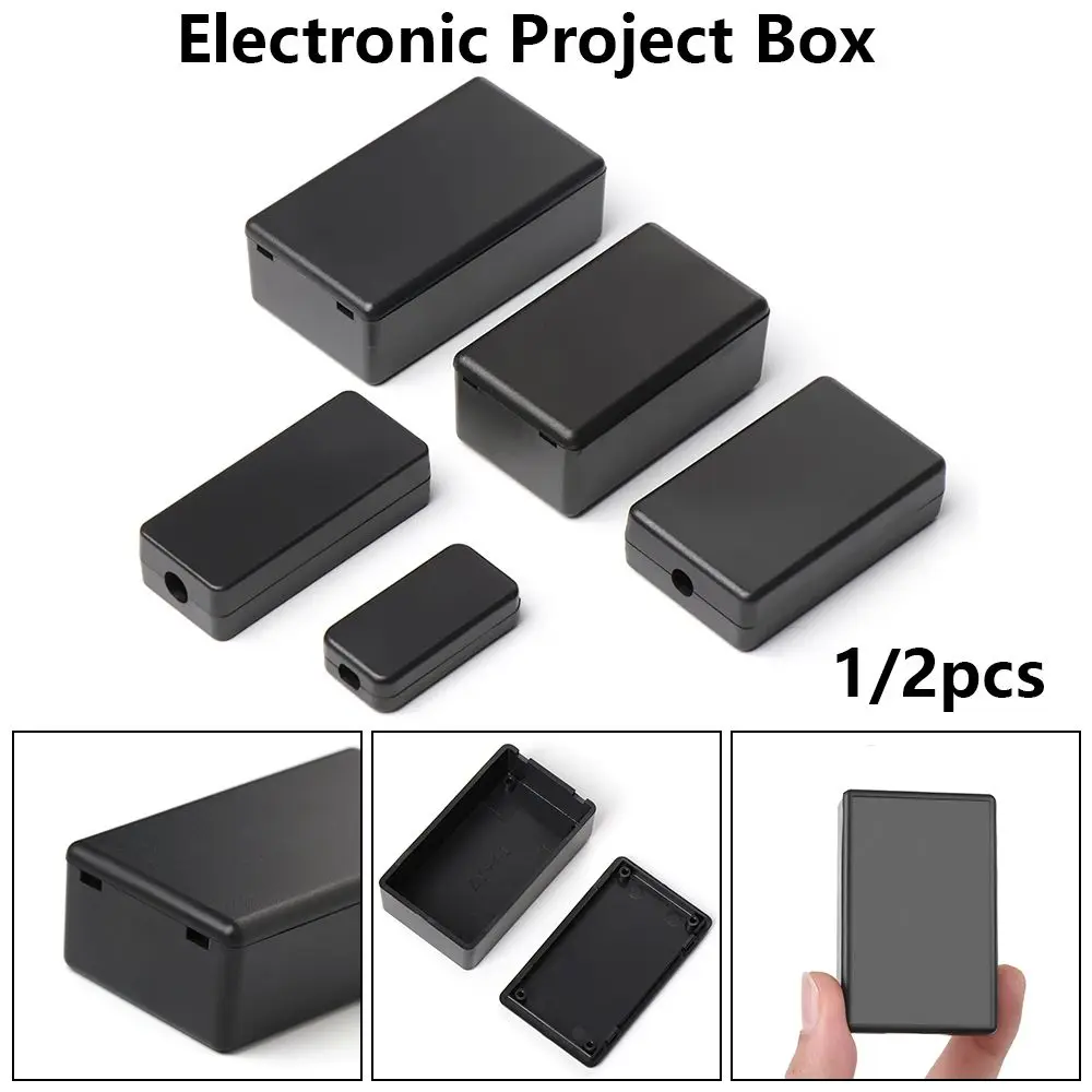 

1/2pcs Black ABS Plastic High Quality Instrument Case Electronic Project Box Waterproof Cover Project Enclosure Boxes