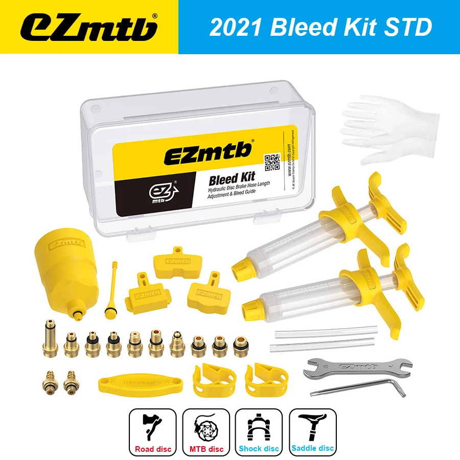 Ezmtb 2022 STD Bicycle Hydraulic Disc Brake Oil Bleed Kit Tools For SHIMANO/ SRAM/MAGURA/Avid/Campagnolo MTB Road Bike Brake