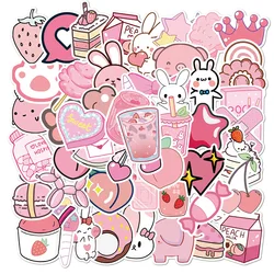 10/30/50Pcs Cartoon Pink Waterproof Graffiti Sticker Aesthetic Decorative Luggage Laptop Phone Fridge Scrapbook Kids Stickers