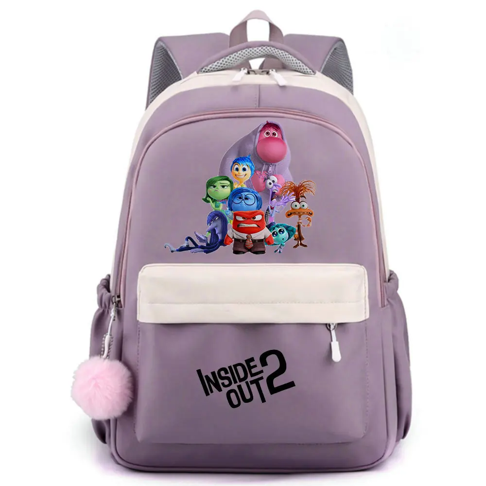 

Школьная сумка Inside Out 2, женские рюкзаки для ноутбука с героями мультфильмов для подростков, рюкзак для начальной школы, классные подростковые детские дорожные рюкзаки Mochilas