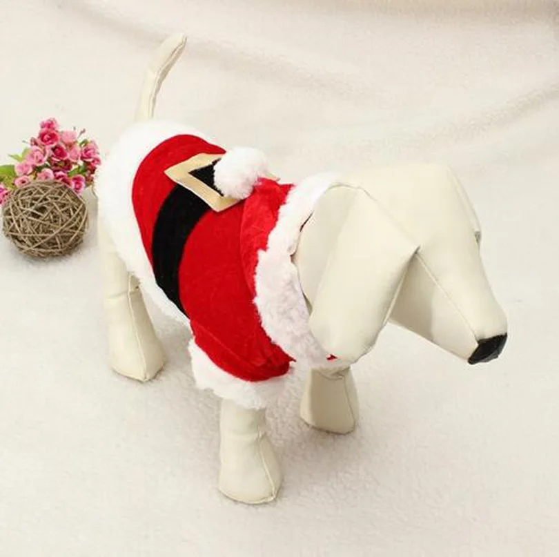 Santa Christmas Costume Clothes for Pet Small Dogs Winter Dog Hooded Coat Jackets Puppy Cat Clothing Chihuahua Outfit