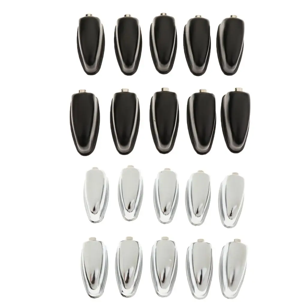 10 Pieces Finest Iron Bass Drum Claw Hooks Percussion Snare Drum Lugs Percussion Instruments Accessory Silver/Black