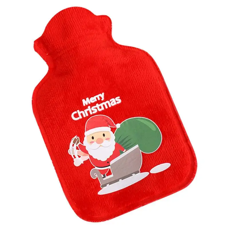 Christmas Hot Water Bottle Winter Hand Warmer Cute Mini Cartoon Hot Water Bottle Water Filling Hot-Water Bag For Women Kids Girl