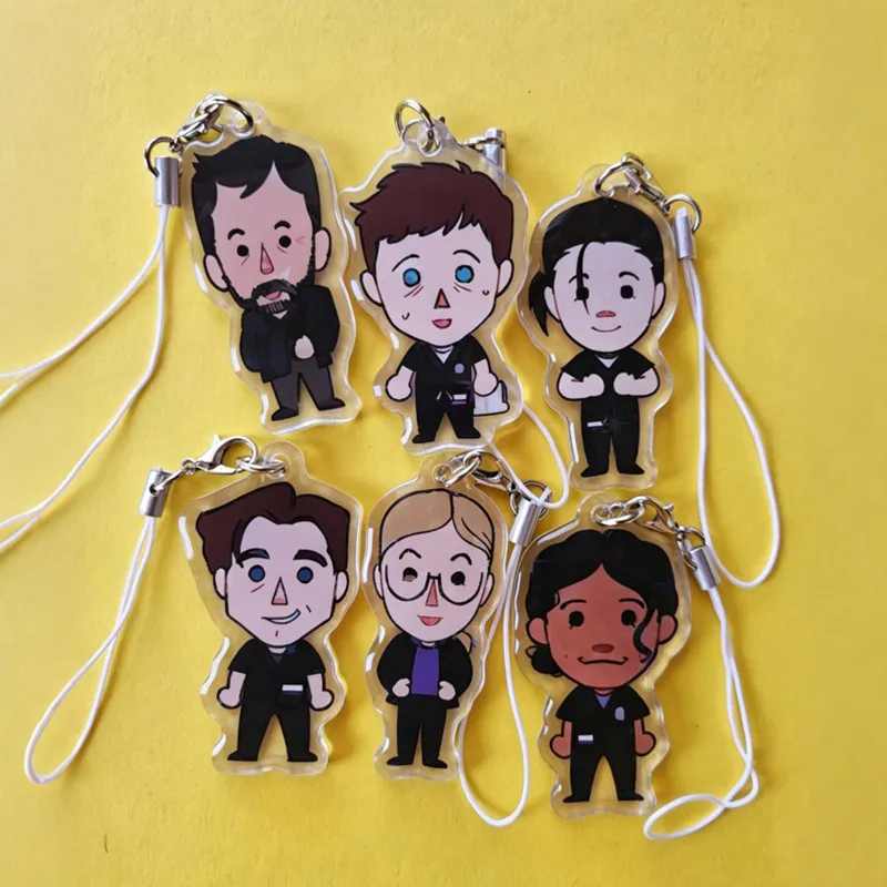 Llavero de acrílico del personaje de dibujos animados de The Pitt, mercancía para fanáticos de series médicas, colgante para bolso, regalo coleccionable