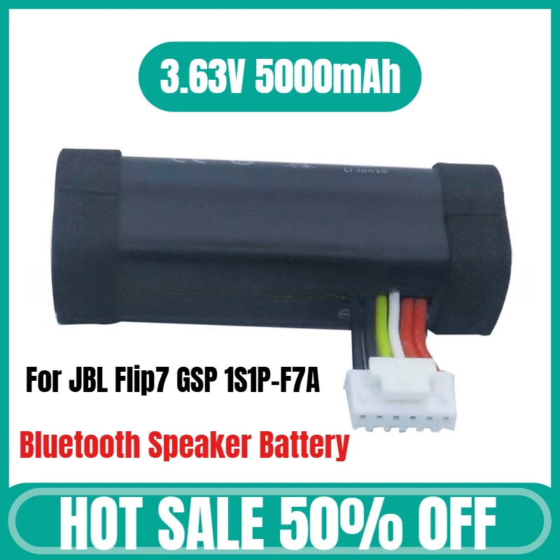 

3.63V 5000mAh for JBL Flip7 GSP 1S1P-F7A Bluetooth Speaker Battery