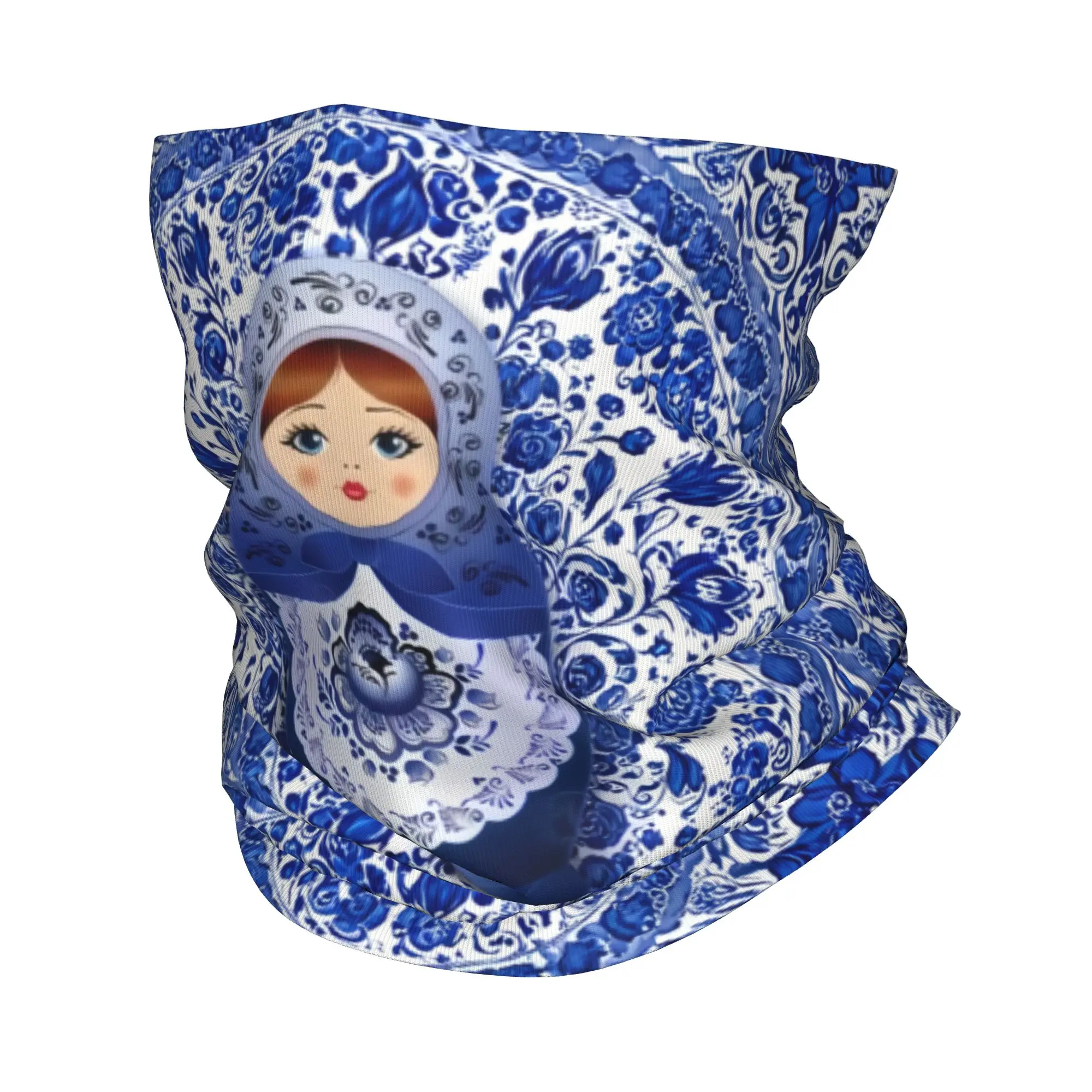 Matryoshka Doll Russia Russian Folk Art  Winter Headband Neck Warmer Women Men Hiking Hunting Tube Scarf  Face Bandana Gaiter