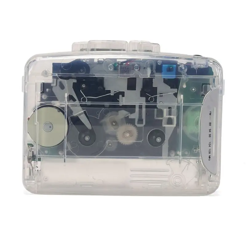 

AY14 -Transparent Cassette Player Portable Headphones Portable Radio Cassette Listening Player Tape Player