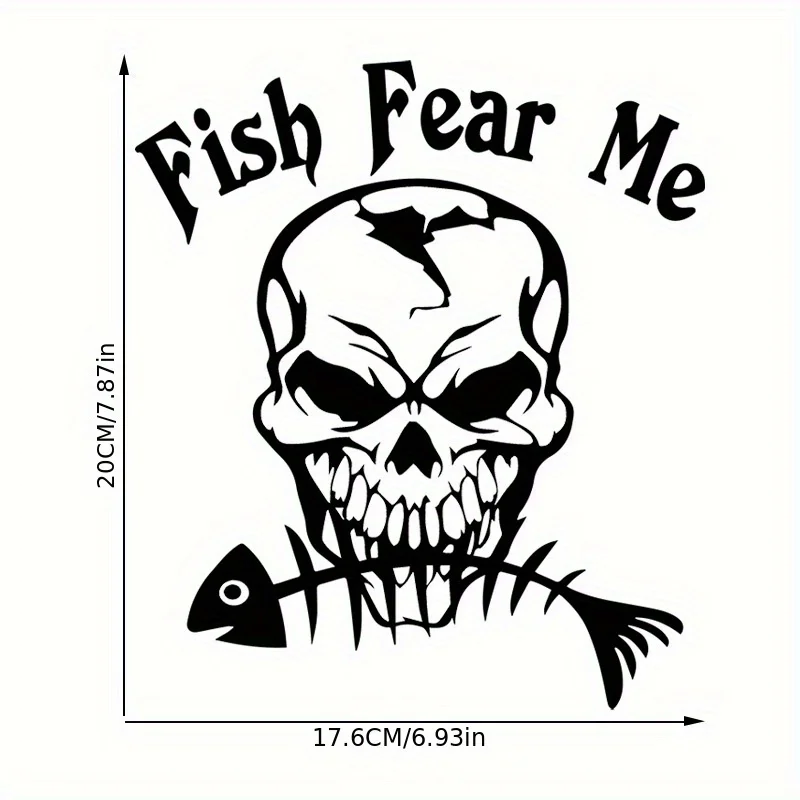 

1 шт. модная наклейка с черепом и рыбьей косточкой, подходит для бутылок с водой, устраняющая заявление среди любителей рыбалки