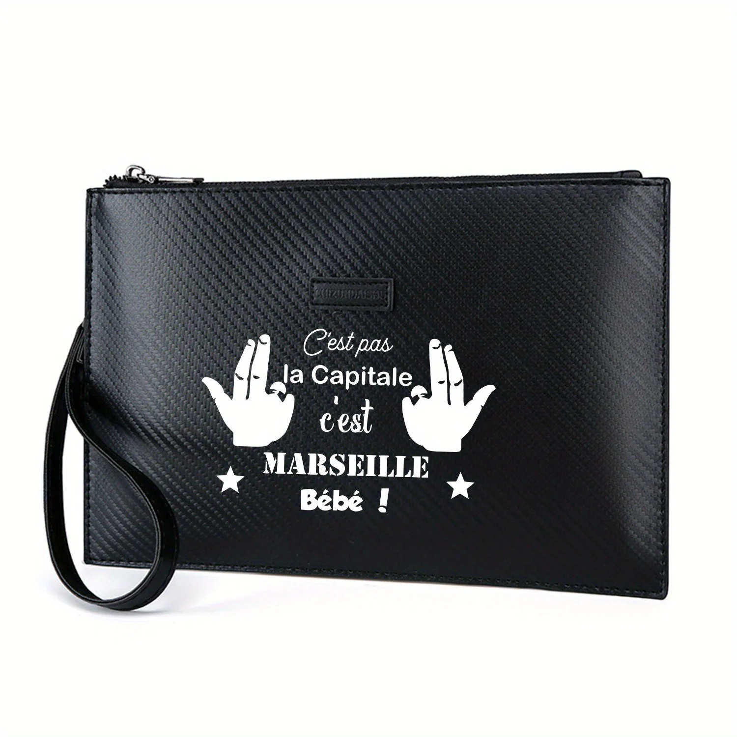 علامة اليد، مارسيليا، الطفل، النجوم. حقيبة يد رجالية أنيقة مطبوعة من البولي يوريثان عصرية وعملية للحمل اليومي