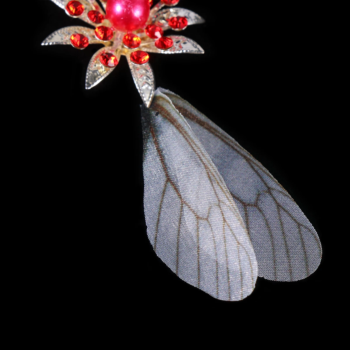 

20 Pcs White Dragonfly Wings Hanging Decoration Handmade Earrings Supplies Artificial Accessories Miss