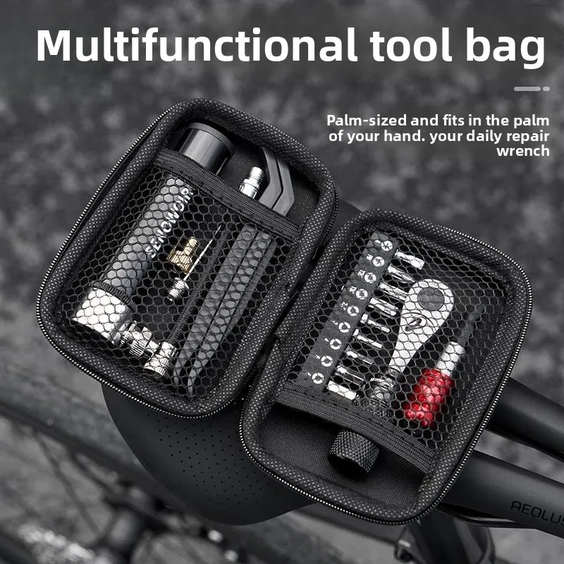 

Набор инструментов для ремонта велосипеда, инструменты для обслуживания велосипедов с алюминиевым ключом с храповым механизмом, рычаги для шин, портативный многофункциональный набор инструментов для велоспорта