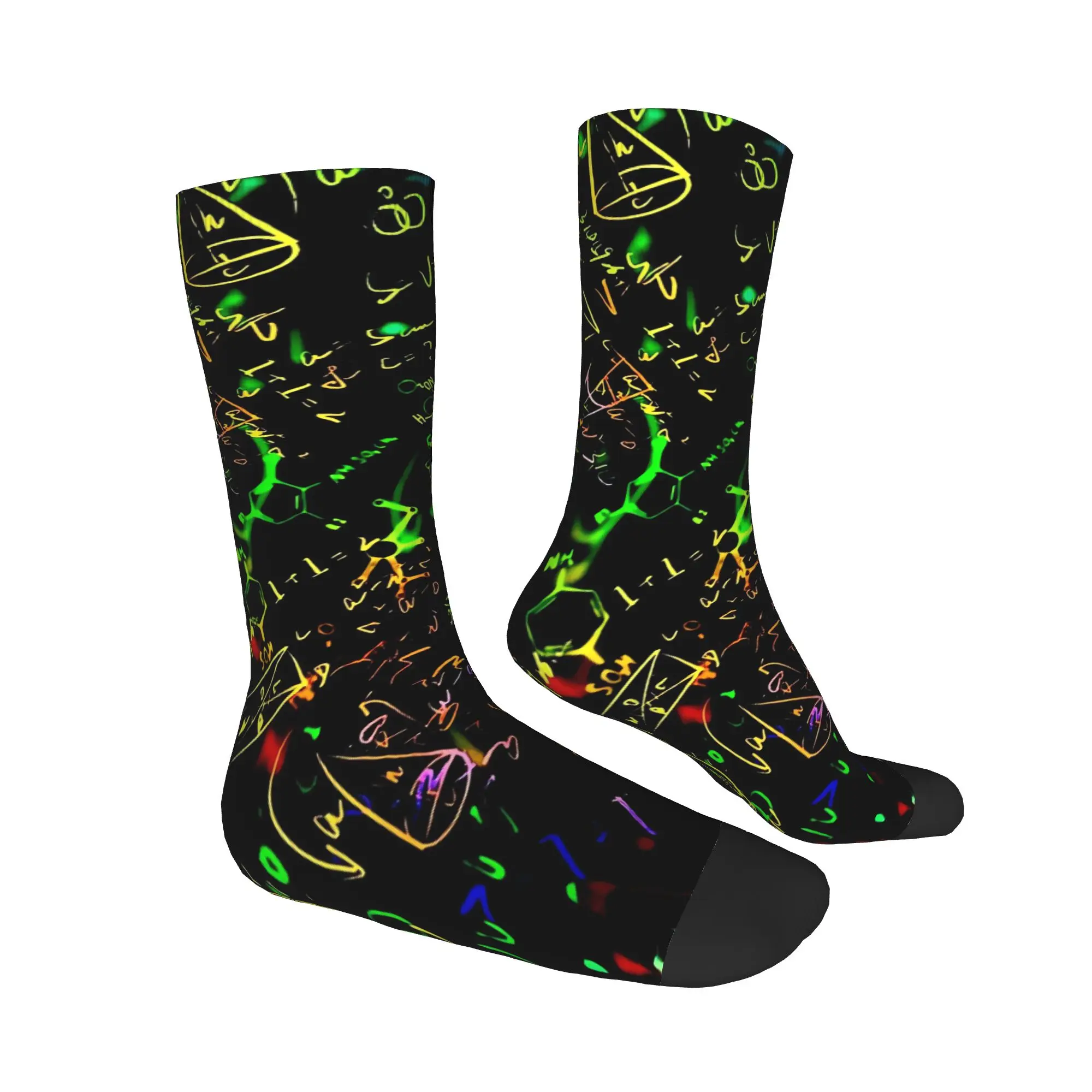 Chemical Molecular Formula Socks Spring  Stockings Funny Women Men Quality Socks Design Running Anti Sweat Socks