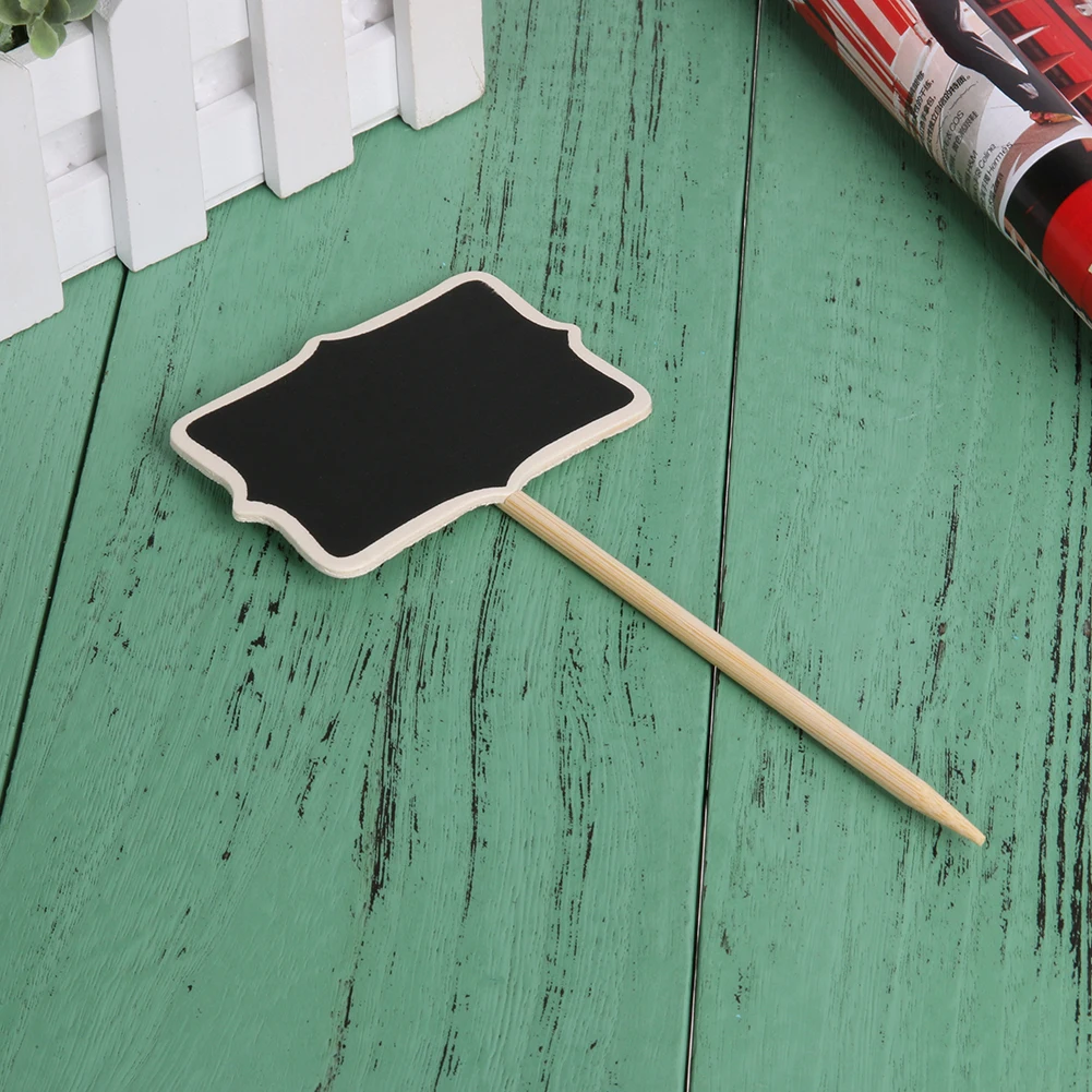20Pcs Wood Message Slate Small Blackboard Child Chalkboard Rectangle Chalkboard for Special Event Decorations