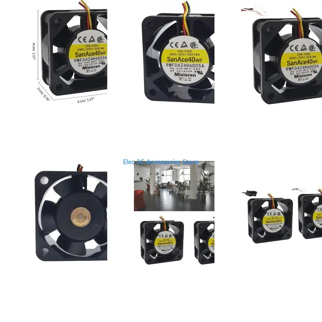 

Y51A for SanAce40WF 9WF0424H6D05A Cooling Fan 40x40x20mm 24V 0.08A Fanuc Cooling Fan
