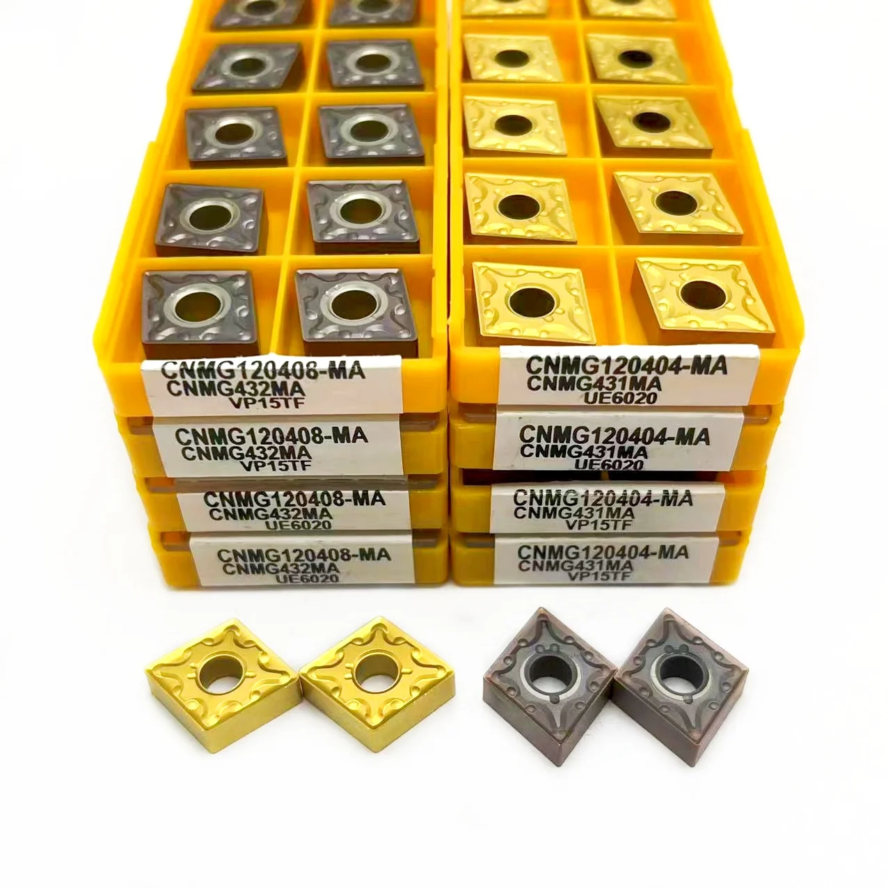 CNMG120404 CNMG120408 MA VP15TF إدراج كربيد ، أدوات تحول للصلب ، قاطع مخرطة CNC ، صفيحة شفرة 10 ، CNMG120404