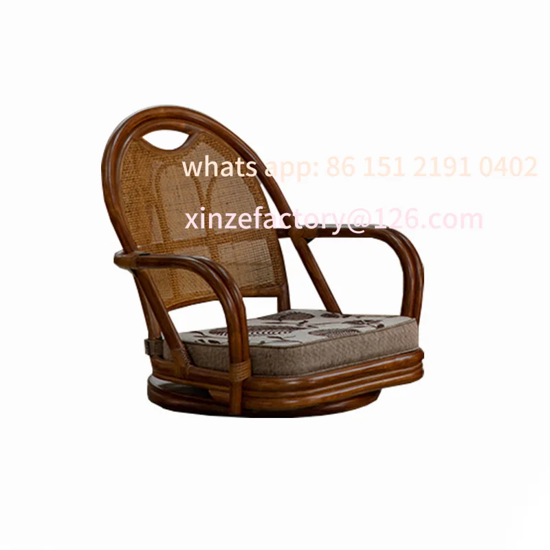 

Japanese-style wabi-**** wind tatami seat leisure chair B & B tea room bay window table rattan rotating back chair