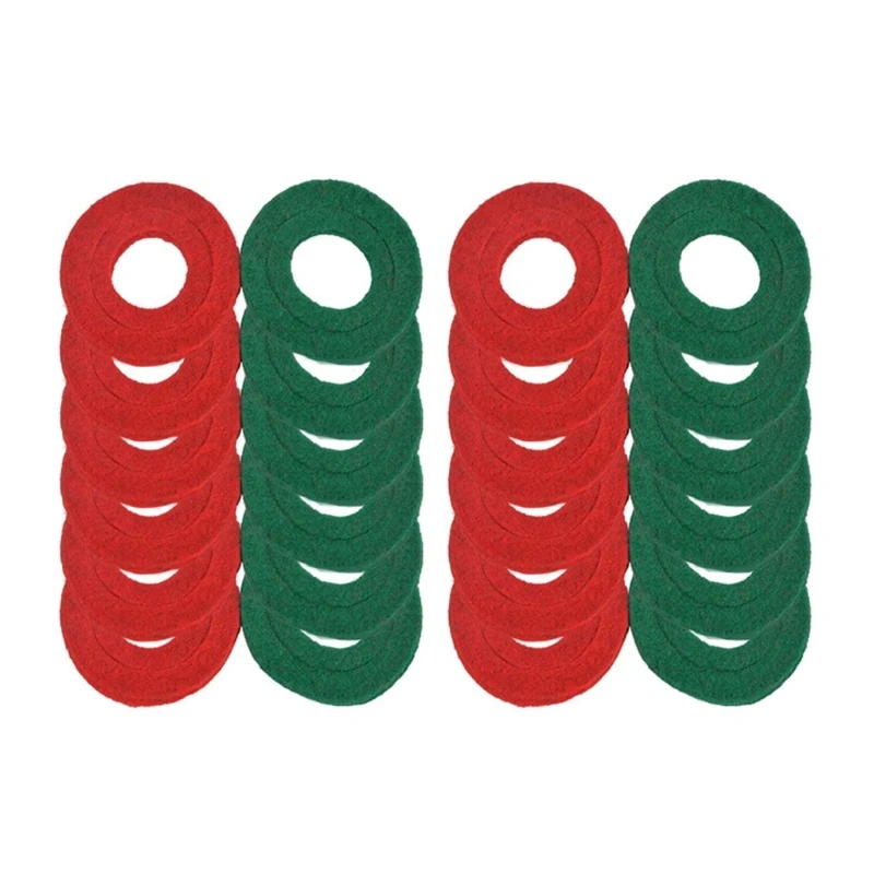 Round Rings Cut Battery Terminal Felt Pad 24 Piece Protections Washer Set for Contact Point During Routine Battery Maintenance