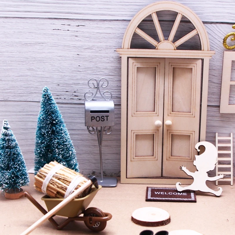 มินิจําลองเหล็กกล่องจดหมายตุ๊กตา House ยุโรปสไตล์ Miniature Garden House โพสต์เฟอร์นิเจอร์อุปกรณ์เสริมเด็กเล่นของเล่น