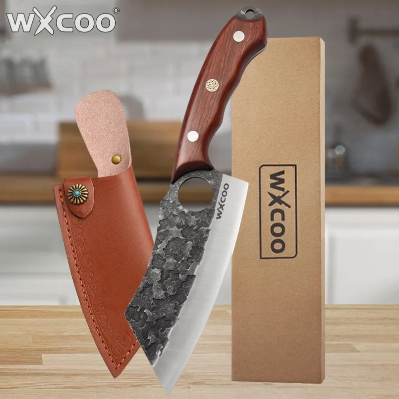 

WXCOO кованый нож для обвалки профессиональный нож шеф-повара японские кухонные ножи измельчитель из нержавеющей стали нарезка резка