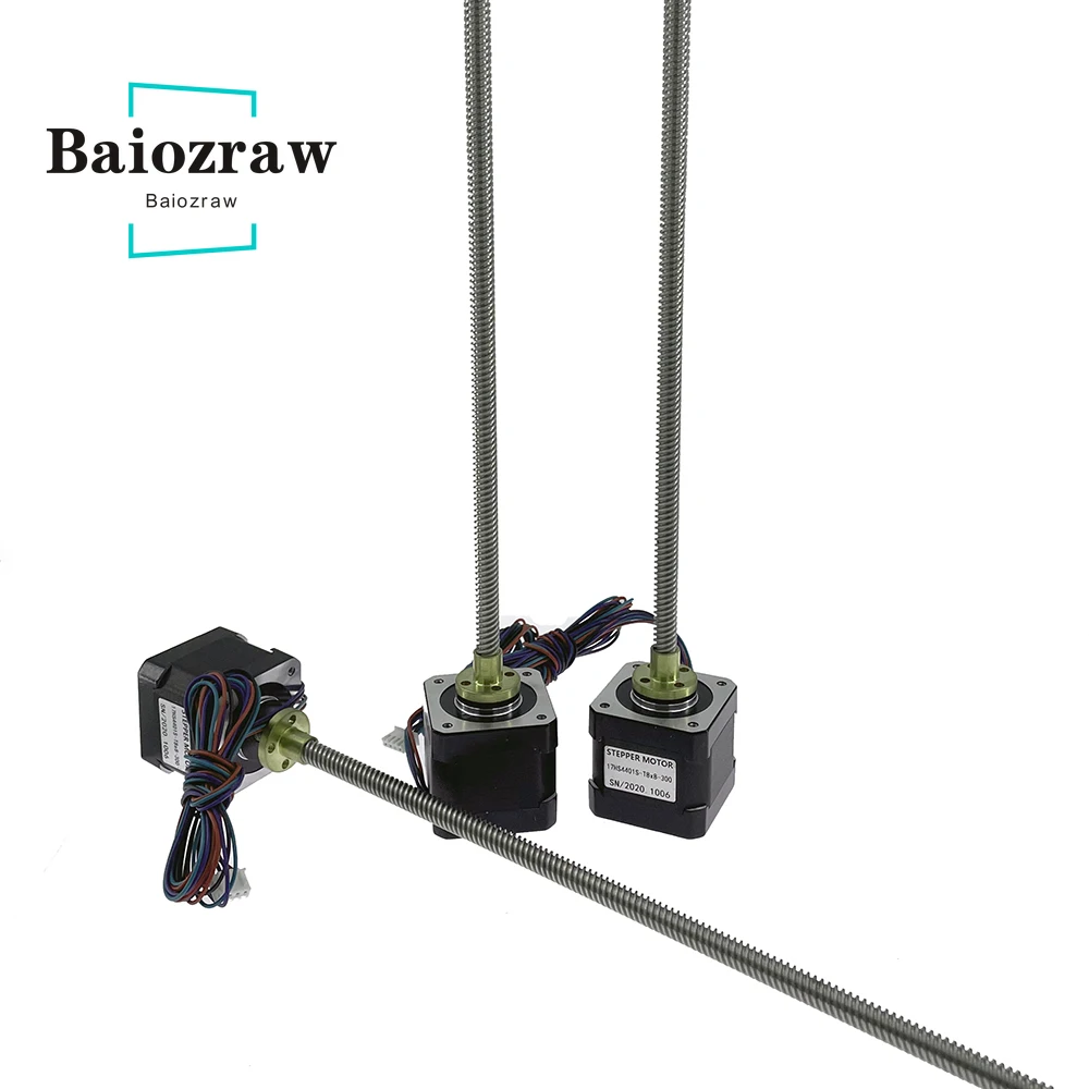 Baiozraw Trident  3D Prints Motor Nema17 Stepper Motor with T8 Screw Lead  8mm 300mm 42 Motor 42BYGH  for Voron Trident Parts