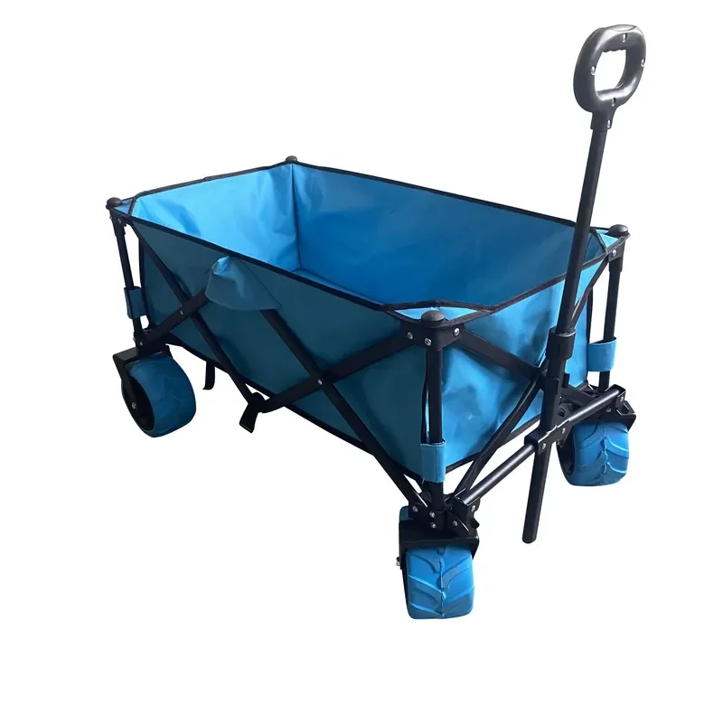 sunte-foldable-steel-polyester-four-wheel-roll-container-oem-150kg-load-beach-outdoor-shopping-camping-wagon