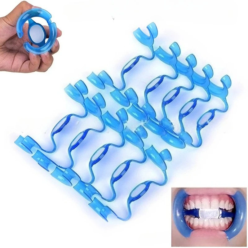 

10pcs/bag Lab Mouth Opener M-type with Mirror, Disposable Bow-shaped Tongue Depressor, Mouth Prop, Wide Mouth Opener. Best Tool