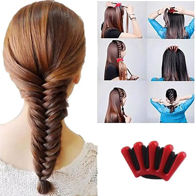 1 Stück DIY Wellen-Locken-Styling-Set, Manueller Haarcrimper, 5-Finger-Schwamm-Haarflechtwerkzeug für Frauen und Mädchen, für Party und Reisen – Detail 4