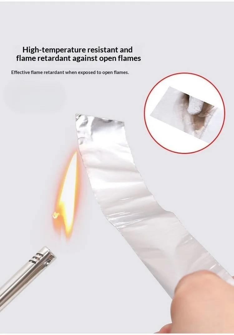 Aluminiumfolienband, 5–10 m, wasserdicht, ölbeständig, selbstklebend, für Küche, Herd, Spüle, Spaltabdichtungsstreifen, hitzebeständig, für Arbeitsplattenkanten – Detail 6