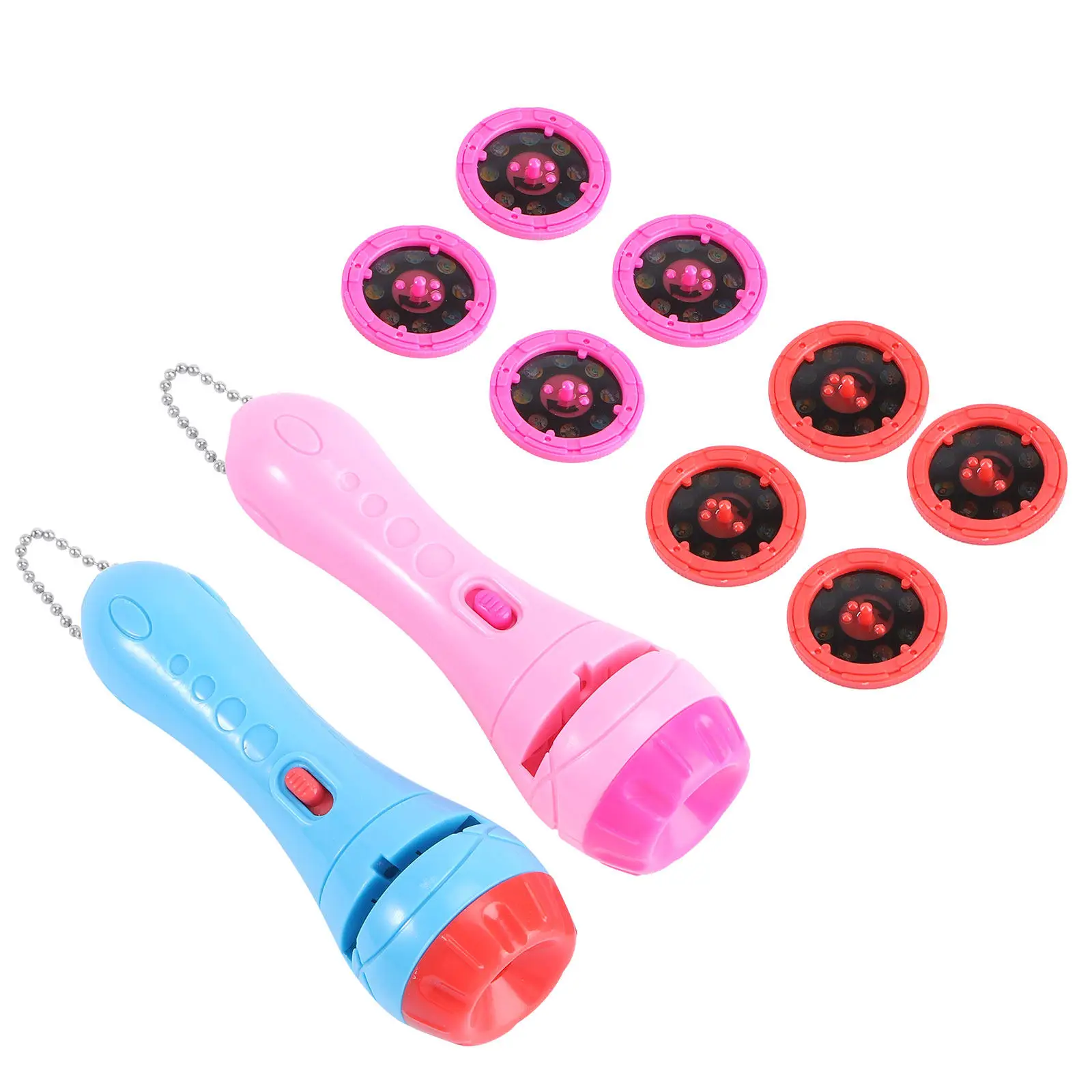 2Pcs Kids Projection Flashlight Lightweight Durable Educational Sleep Story Projector for Learning Projection Toy