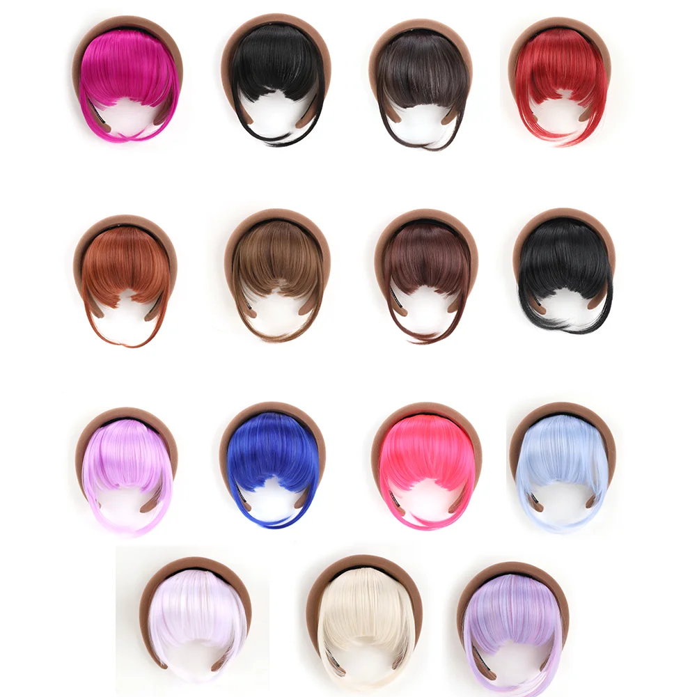 Detachable Magic Paste Headband Synthetic Fake Bangs Hair , Synthetic Wigs Headband  Bangs for Women Girls