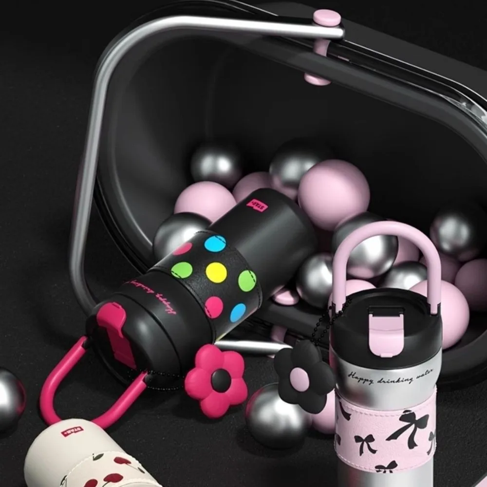 

720ml Stainless Steel Water Cup Cartoon Pattern Double Drinking Insulated Drinking Cup Leak-proof Thermo Water Bottle Travel