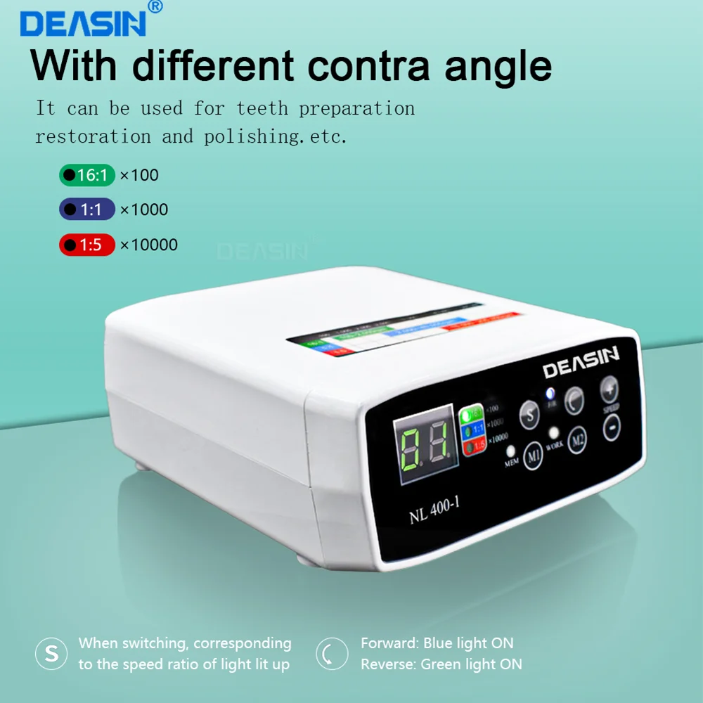 Dental clinical brushless LED micro motor can work With 1:5 1:1 16:1 Contra Angle Dentist Low Speed Handpiece DEASIN