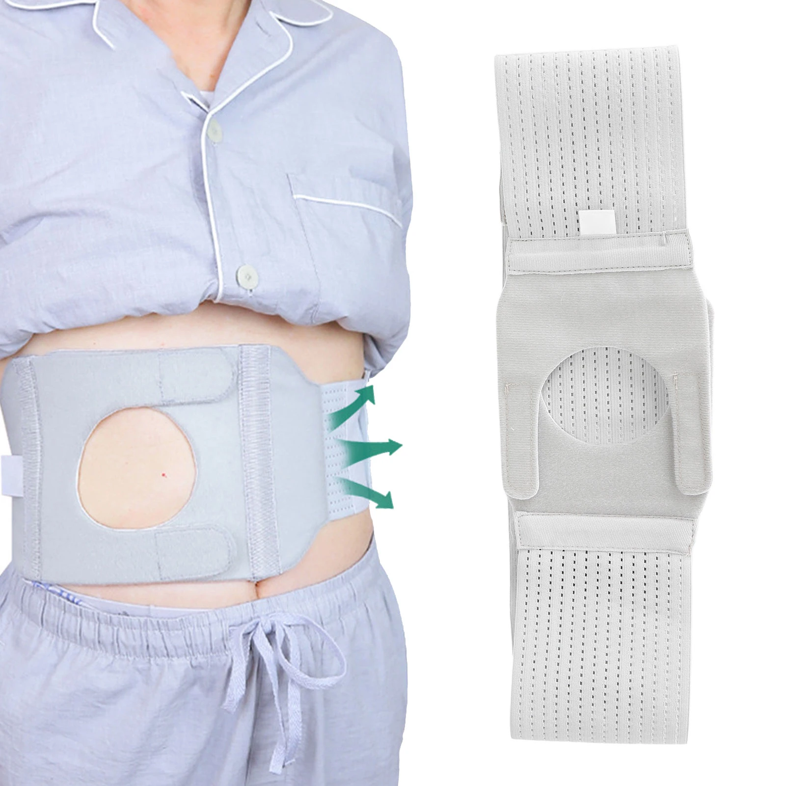 Ostomy Hernia Support Belt Abdominal Ostomy Belt Elastic Breathable Colostomy Hernia Support Belt for Surgery 10cm Width