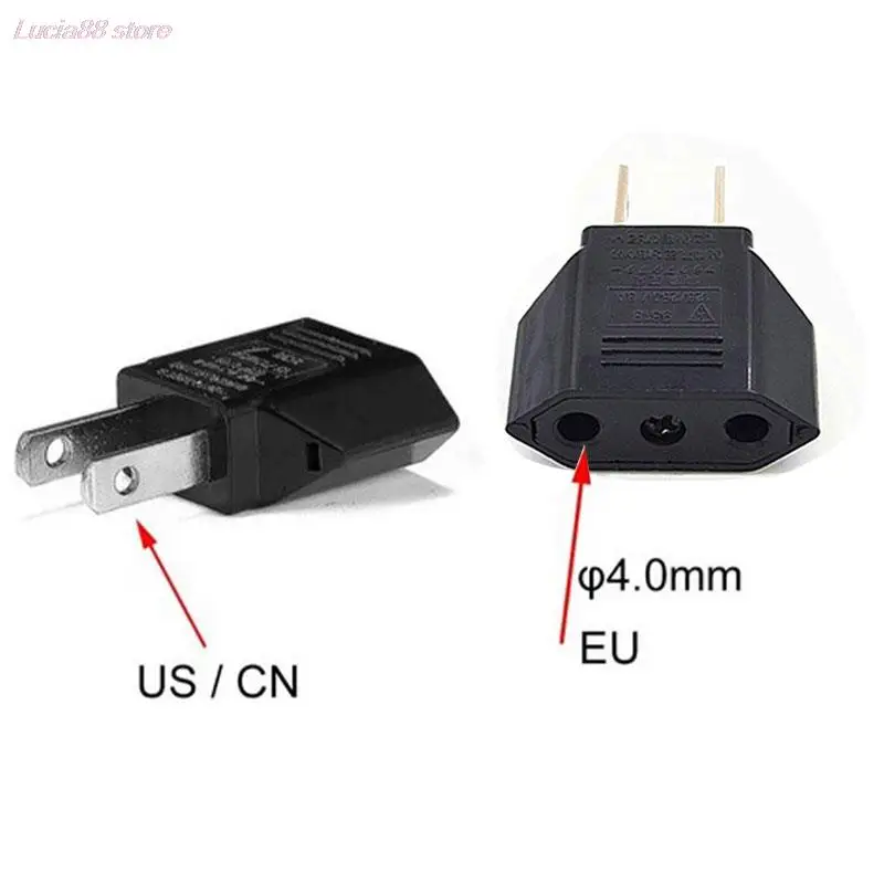 Ue euro europa para eua eua power jack tomada de parede conversor adaptador de viagem