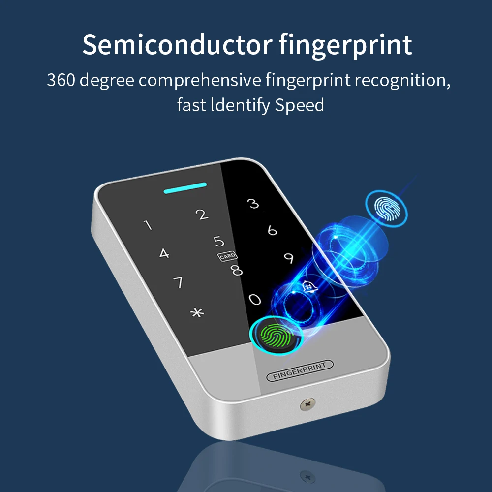 Rainproof Bluetooth NFC Tuya App Door Access Control 13.56MHZ & 125KHZ Fingerprint Keypad Outdoor Electric Magnetic Lock Opener