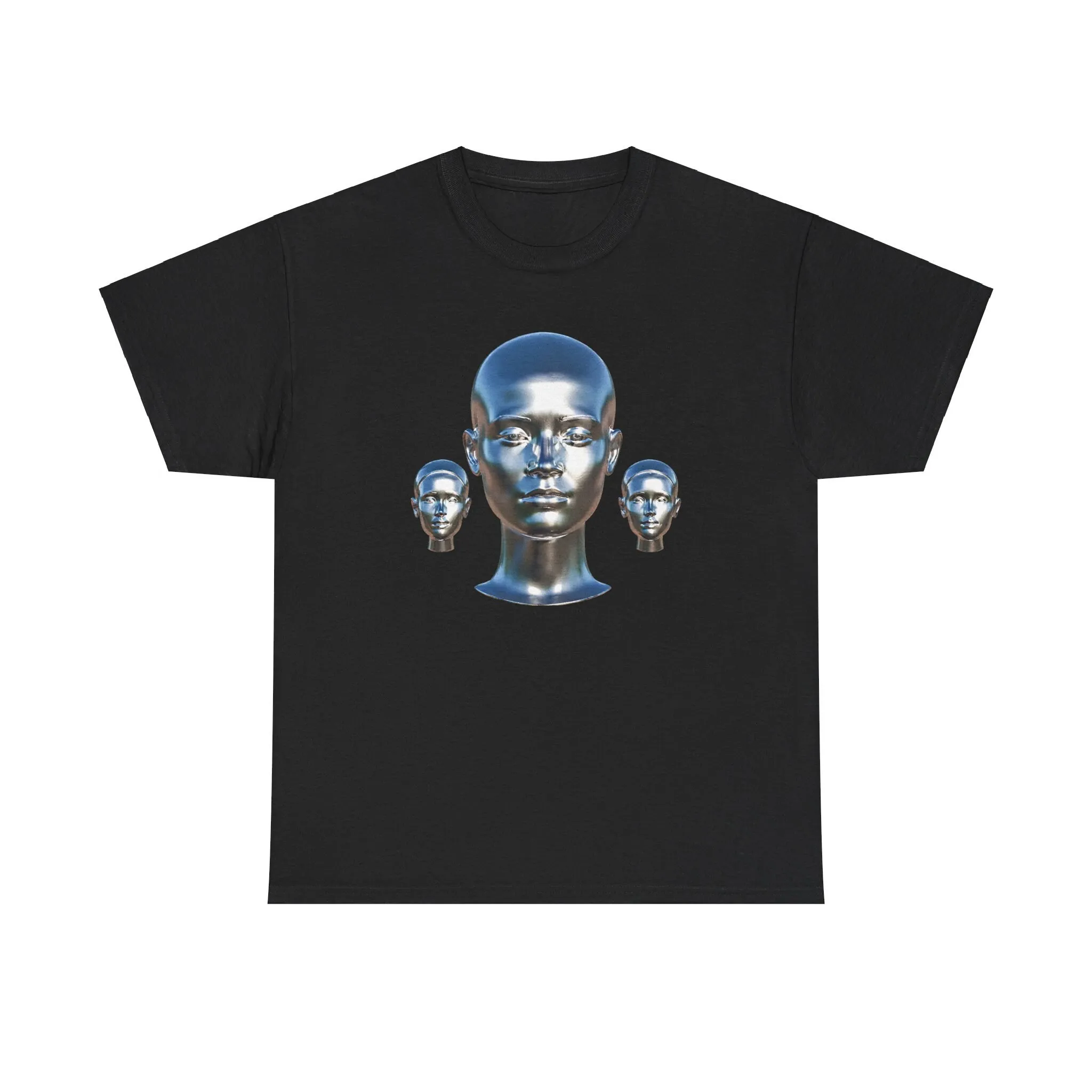 

Chrome Triple Faces T Shirt 3 Fashion Y2K