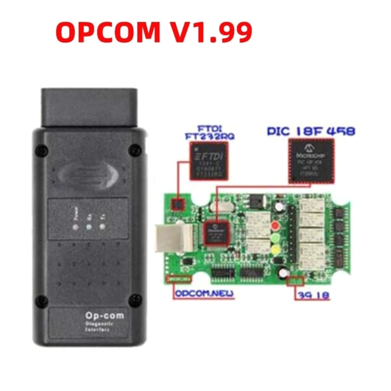 652F PIC18f458 Chip OPCOM for  Flash Firmware OBD2 Op-com for  V1.70 V1.78 V1.99 Scan Tool Car Diagnostic Scanner