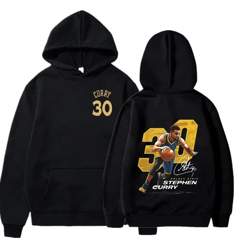 2026 Stephen Curry Sudadera con capucha para adultos más sudadera deportiva de terciopelo Tops de gran tamaño para hombres y mujeres Adecuado para ropa de fanáticos