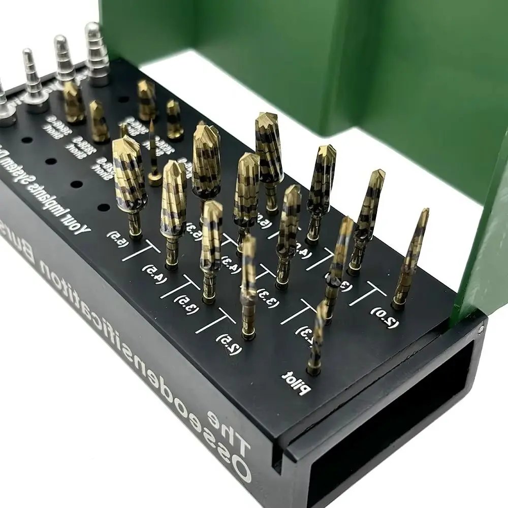 Dental Osseodensification Burs Kit with Implant Drivers and Drills for Ridge Expansion Bone Preparation and Alveolotomy