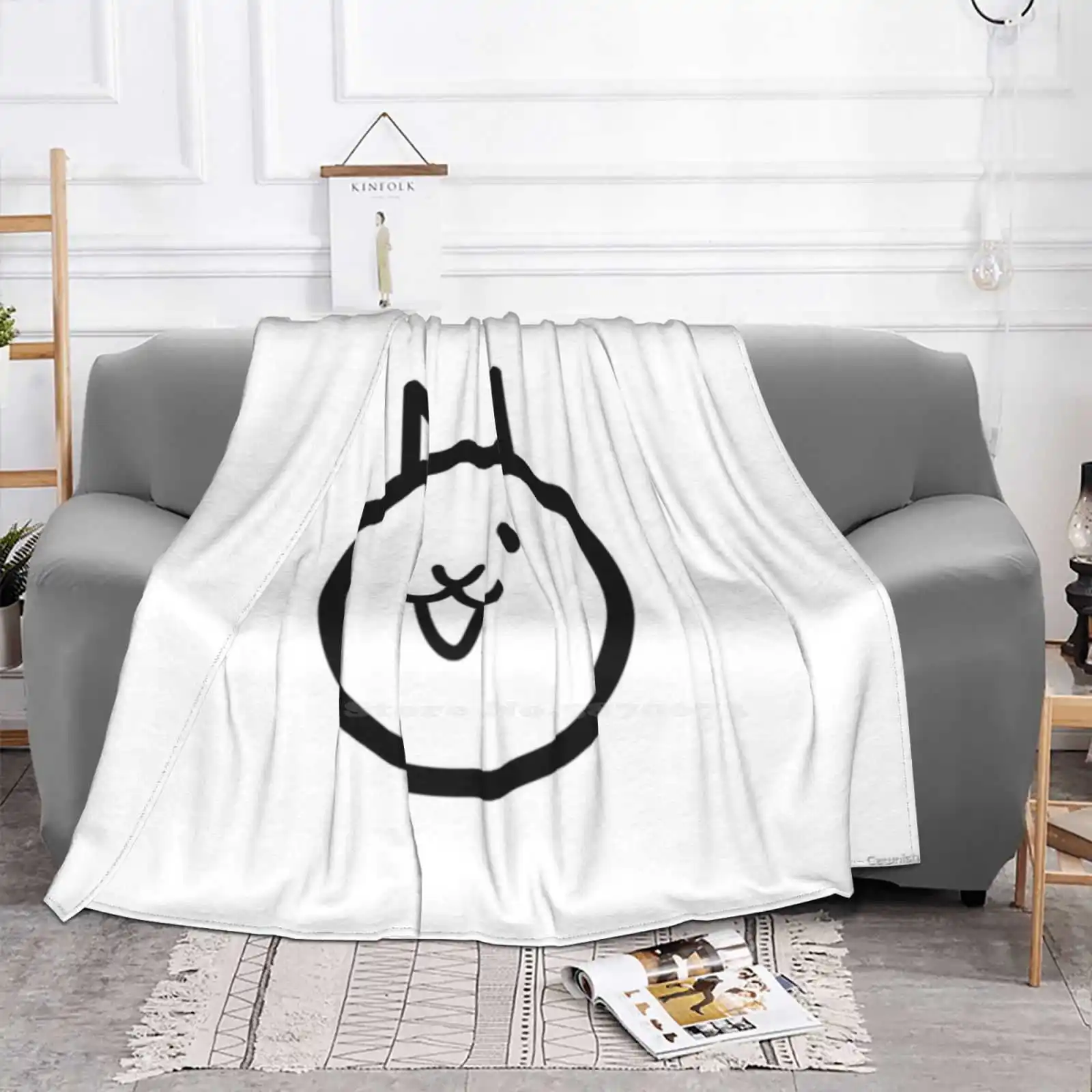 Battle Cat Four Seasons Comfortable Warm Soft Throw Blanket Battle Cats Simple Cute Mobile Game Lovely Contrast Black Outline