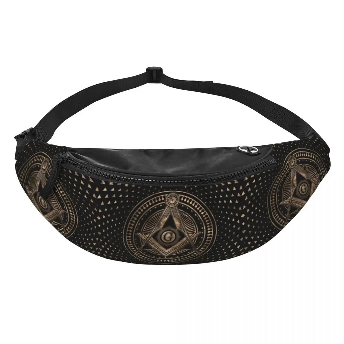 Masonic Freemasonry Fanny Pack Men Women Custom Freemason Mason Crossbody Waist Bag for Traveling Phone Money Pouch