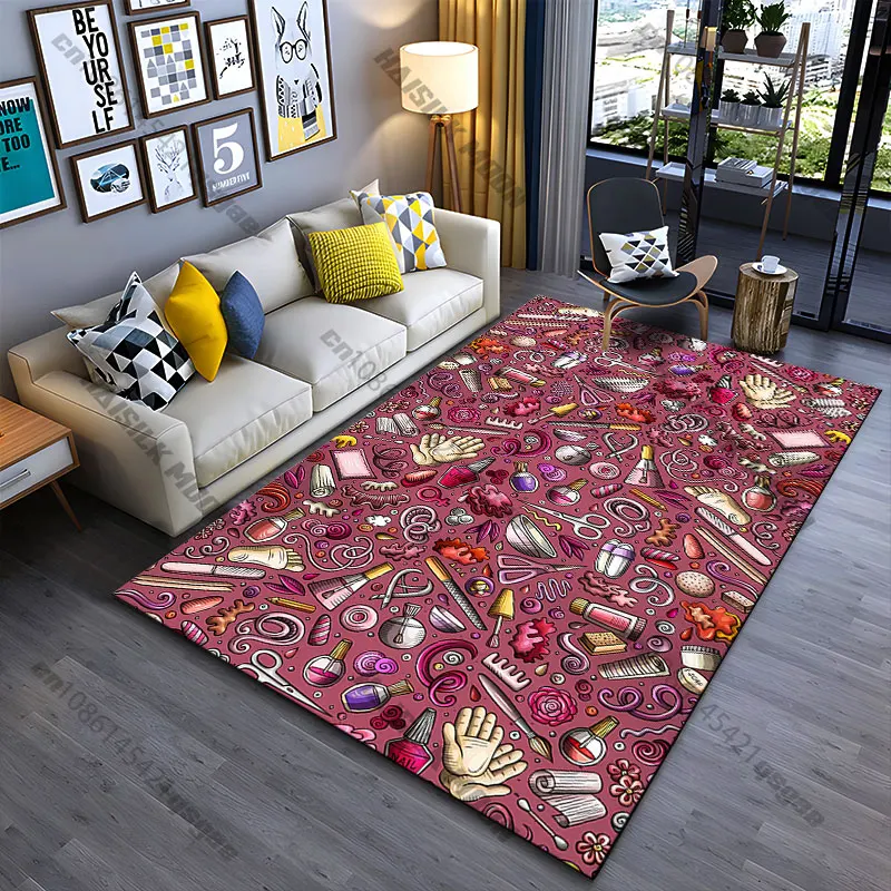 Beauty care tools pattern carpet Yoga living room room decor children's crawling mat doormat area rug games mat