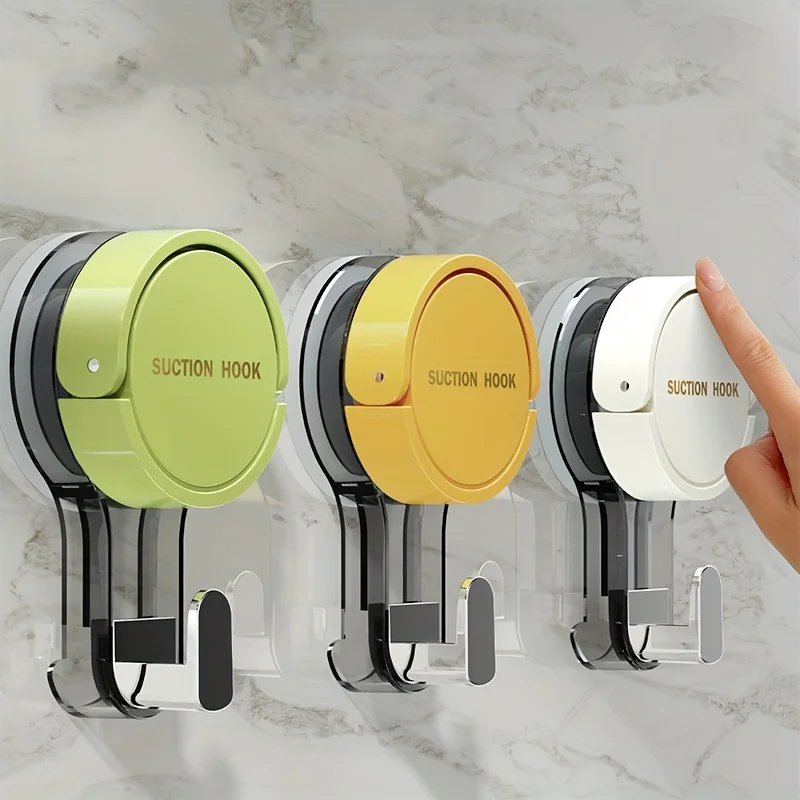 Powerful Vacuum No-Drilling and Self-Adhesive Towel Racks with Suction Cup Hooks Can Be Attached To The Walls of Bathrooms