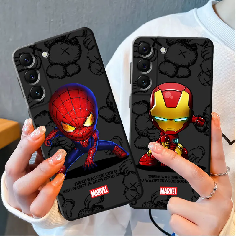 Phone Case for Samsung Galaxy S23 S10e S20 FE S9 S10 S7 Edge S22 Ultra 5G S8 S21 Plus Cover TPU Soft Bear Marvel Avengers