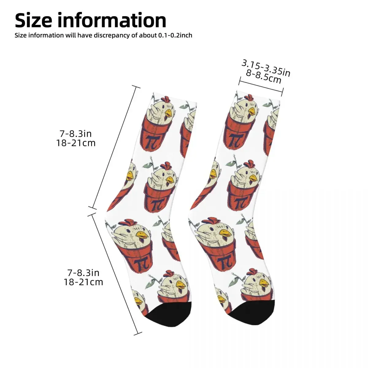 Chicken Pot Pi 3,14 Mathe Humor Socken Harajuku super weiche Strümpfe die ganze Saison über Socken für das Geburtstags geschenk der Frau