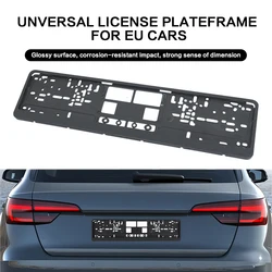 1 pcs Black European License Plate Frame Auto Accessory Waterproof Holder with Mounting License Plate