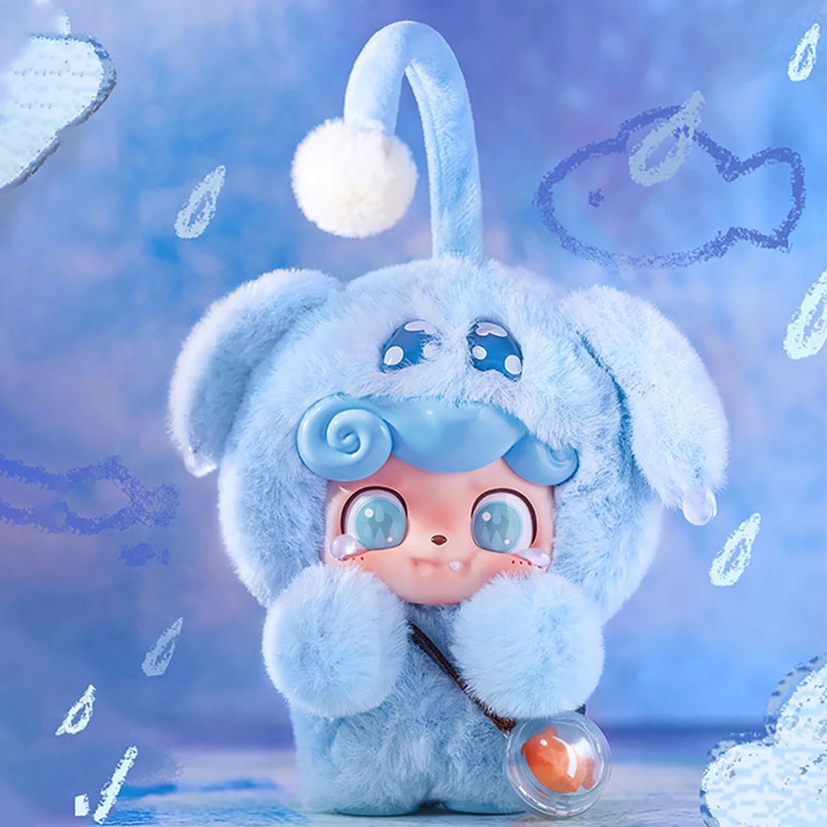 HIPLAY JOTOYS Q.Kid série de monstres poilus émotionnels ensemble de peluche figurine de boîte aveugle